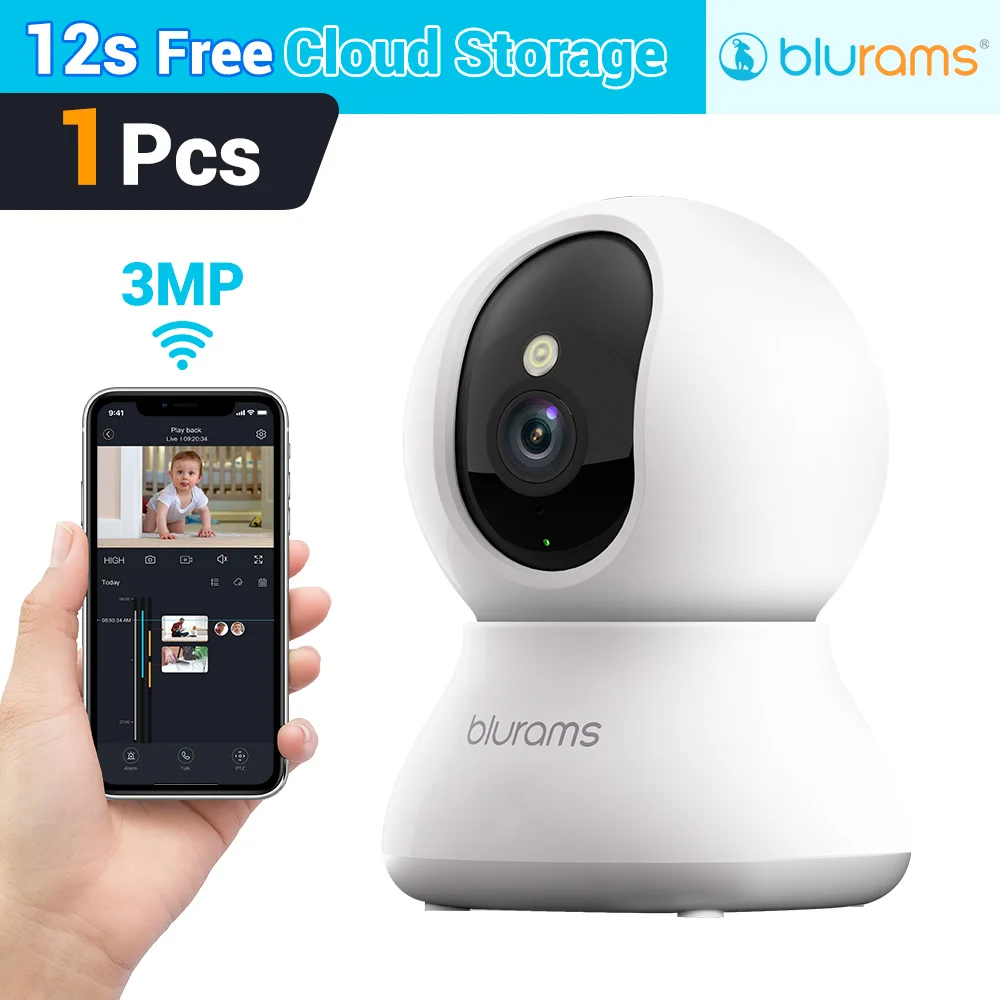 2K HD Baby Monitor Camera No Adapter Indoor Home Security Camera Featuring Motion Detection & Two-Way Audio, Simple Installation, Crisp Day & Night Vision
