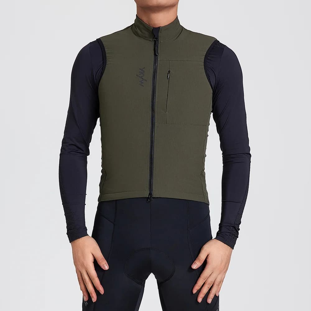 YKYW Cycling Vest Winter Waterproof Fleece Liner Rear Anti-slip Gripper Thermal Windproof Moisture Wicking 4 Pockets 7 Color