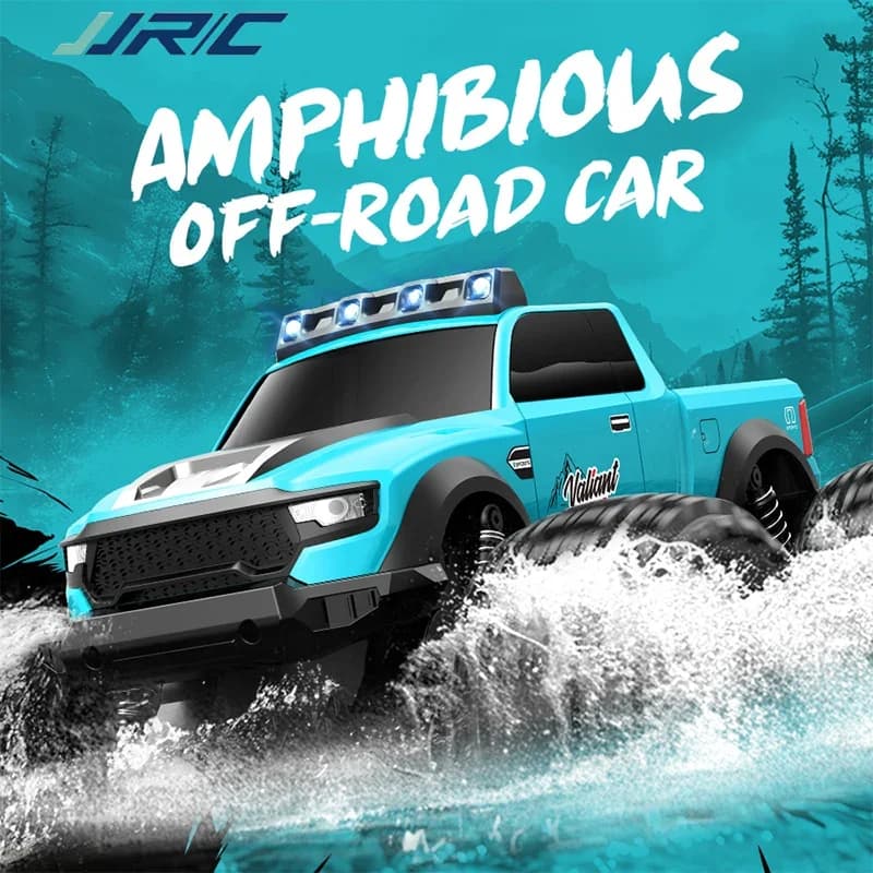 JJRC remote control vehicle, large wheeled land truck, land amphibious vehicle, suitable for outdoor play, strong passivity, str