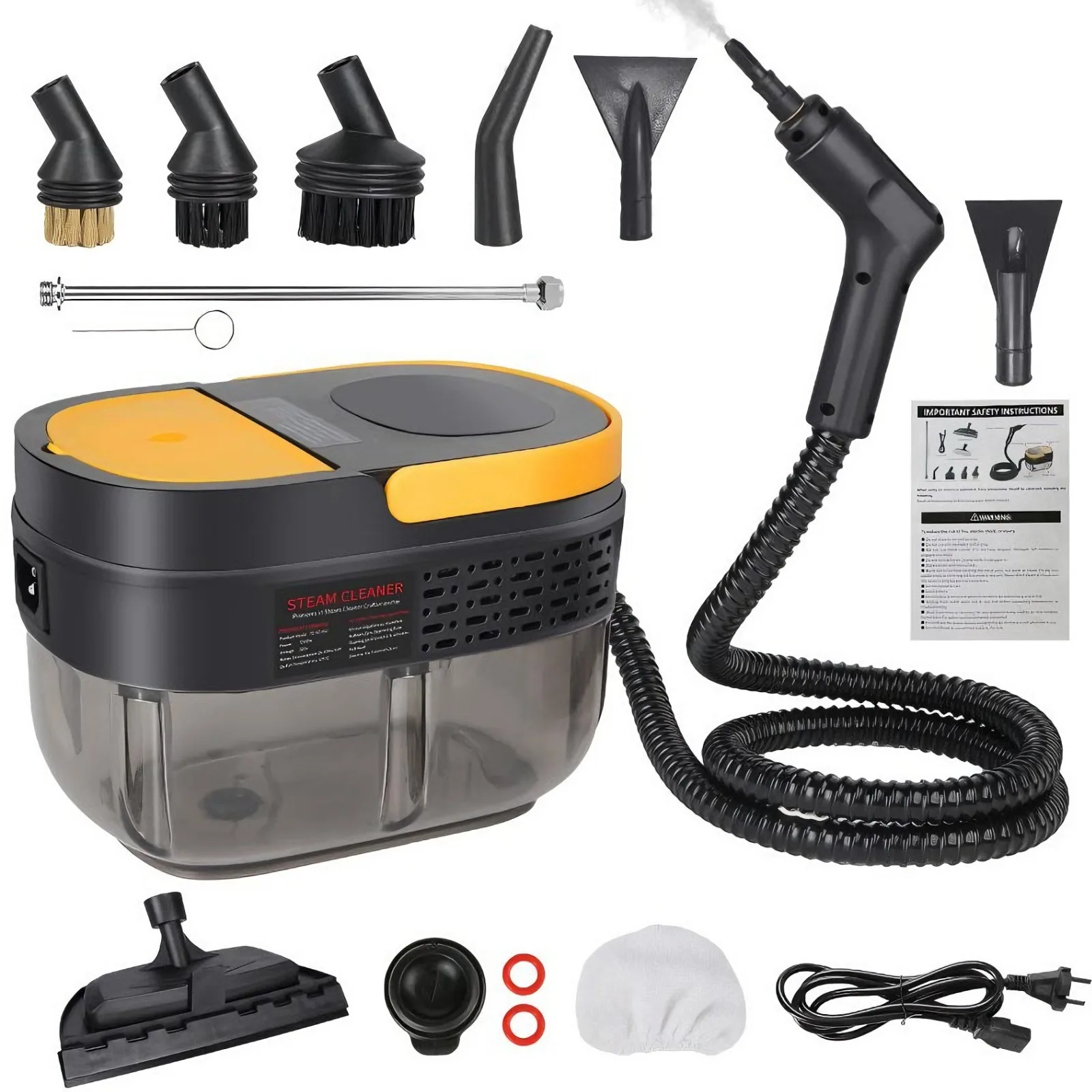 Handheld Steam Cleaner High Pressure Air Conditioning Cleaning Machine 3-Speed Adjustable Kitchen Hood Dirt Glass Car Jet Washer