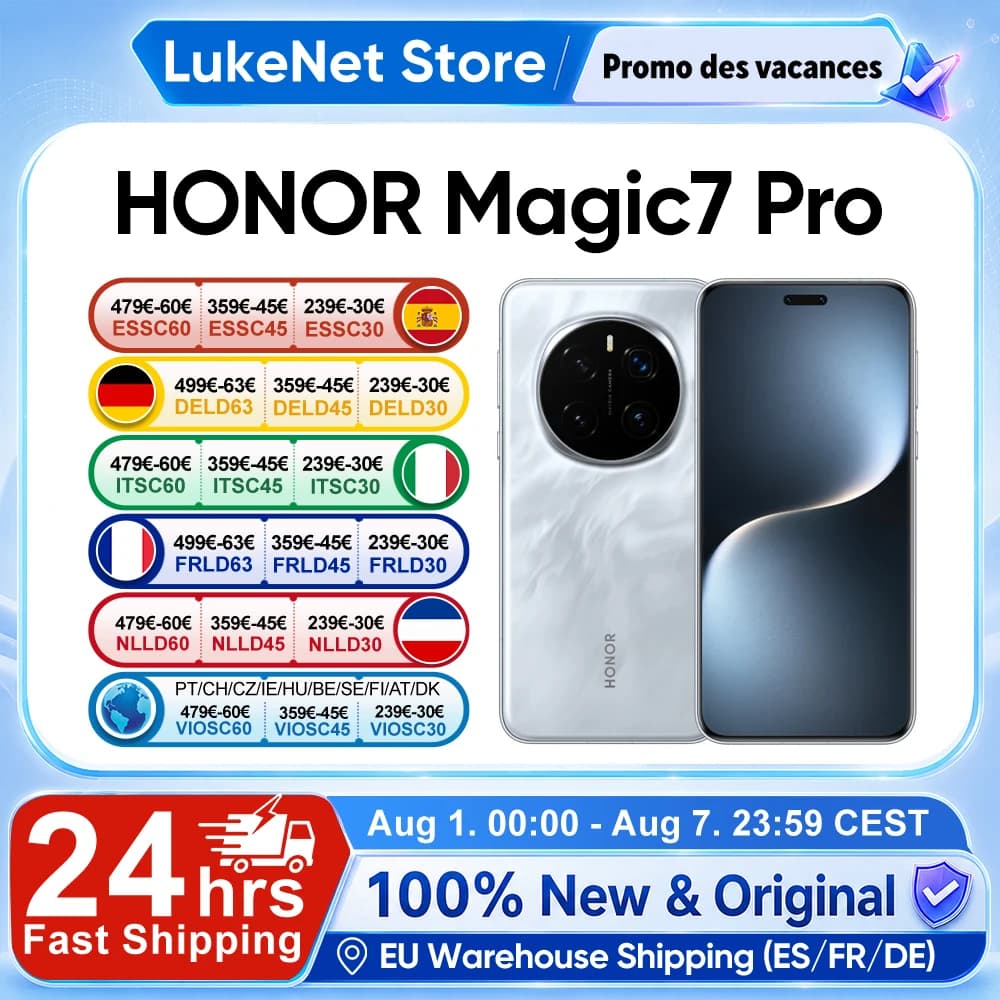 HONOR Magic7 Pro 5G Smartphone Snapdragon 8 Elite 6.8''120Hz LTPO Display 5270Mah 100W Charge Magic UI 9.0 Based on Android 15