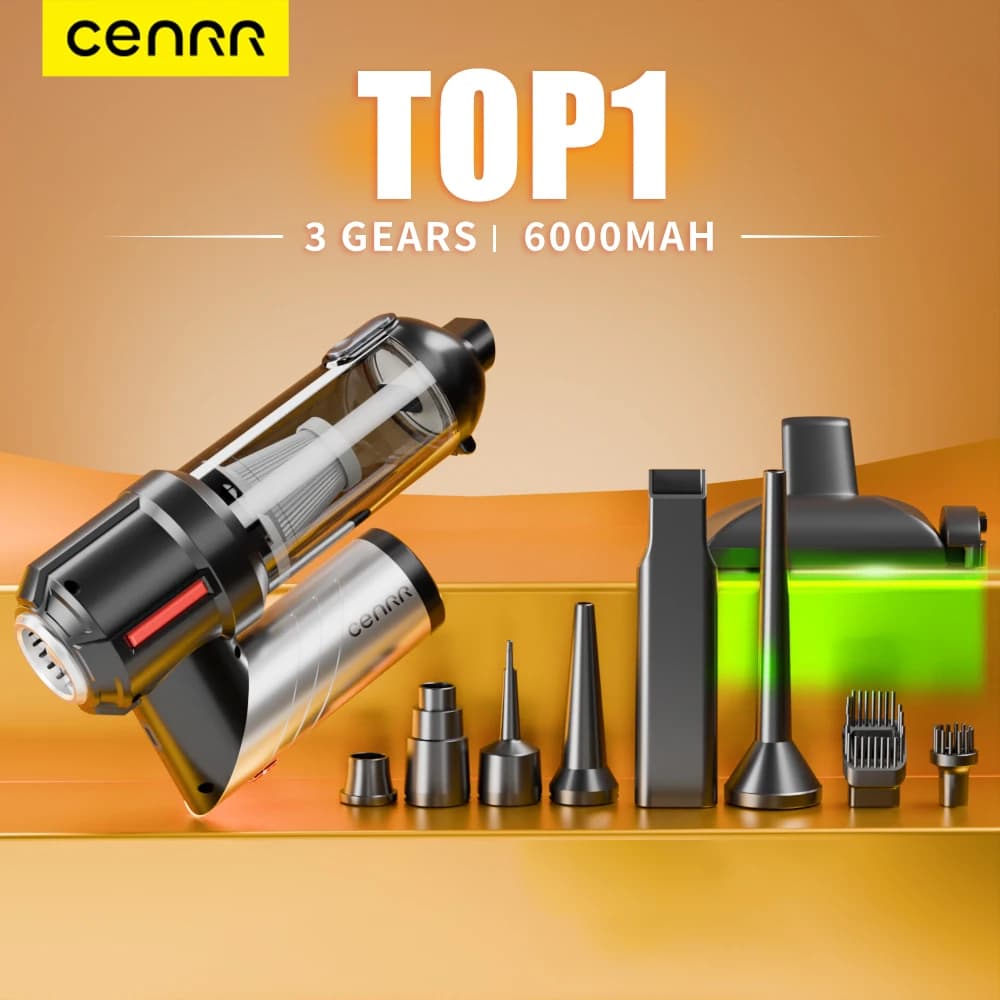 CENRR 998000PA Car Vacuum Cleaner Powerful Mini Cordless Portable Vacuum Cleaner for Home Appliance Handheld Blower Car Cleaner