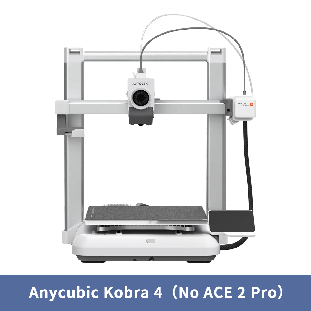 ANYCUBIC Kobra 4/Kobra 4 Combo 600mm/s Fast Printing 3D Printer Up to 8 Colors ACE 2 Pro Filament Drying APP Control 3D Printer