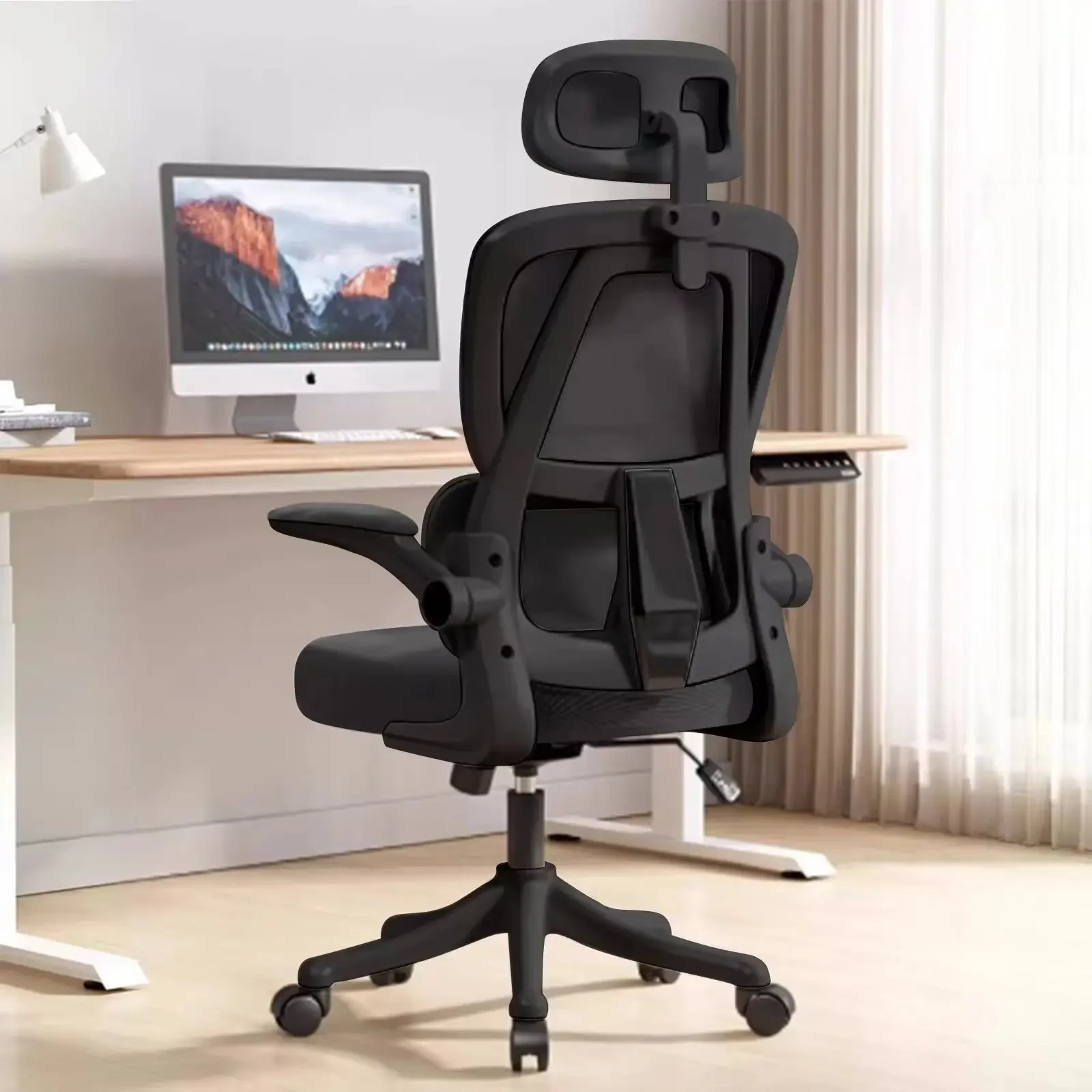High Back Ergonomic Office Chair, Adjustable Mesh Computer Chair with Lumbar Support for Home Workspace