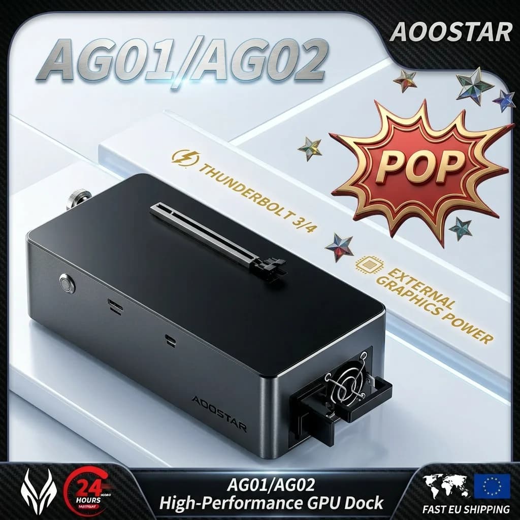 AOOSTAR AG02 OCulink USB4 Graphics Card 3*8Pin Built-in 800W Power Supply Game PCIex16 Extension Open Space for Laptop