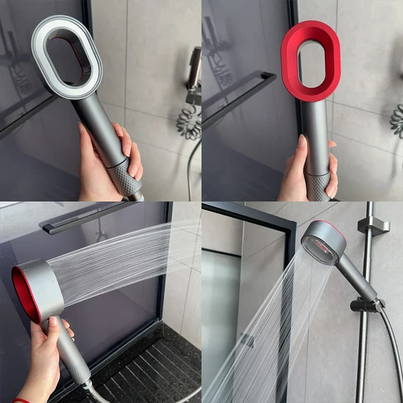 High Pressure Filter Shower Head with Hard Water Filtration & Chlorine Removal, Water Saving Handheld Bathroom Accessories