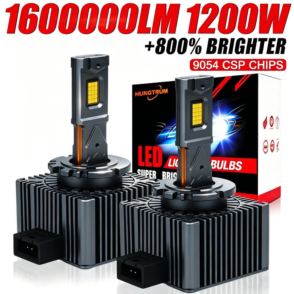 D3S D1S LED Headlights Canbus 1:1 HID D2S D4S D8S D1R D2R D3R D4R Auto Lamp 1600000LM 1200W Plug&Play Turbo LED Bulb For Car