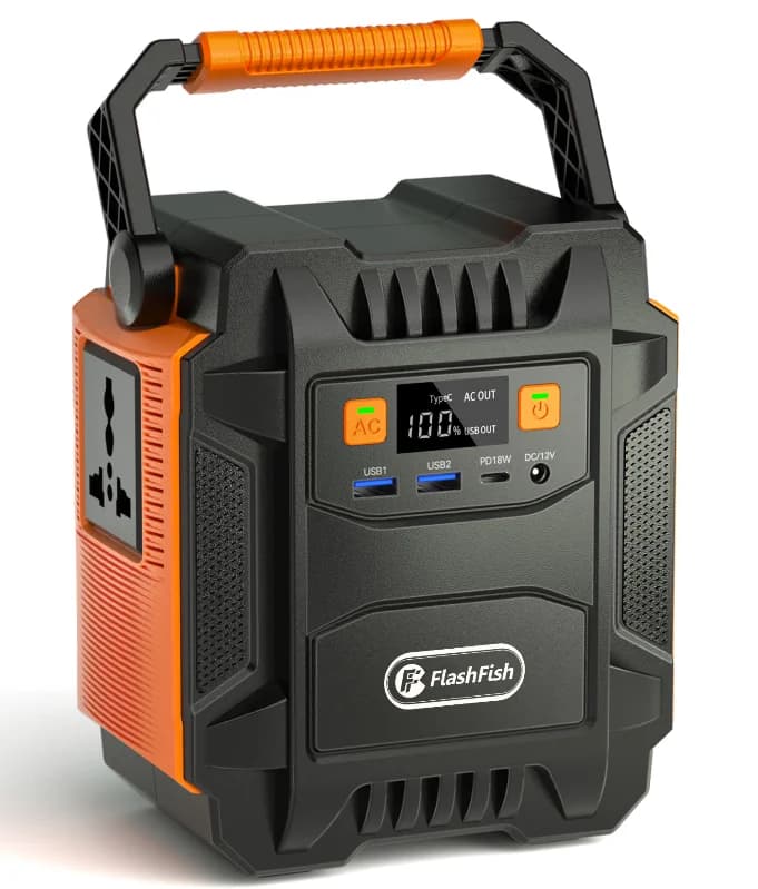 FF FlashfishA201 Portable Power Station 172Wh 48000mAh Lithium-ion Battery 200W AC Peak 400W Solar Generator USB-C QC3.0 DC 12V Portable Handle Outdoor RV Travel Home Blackout Emergency Power Supply
