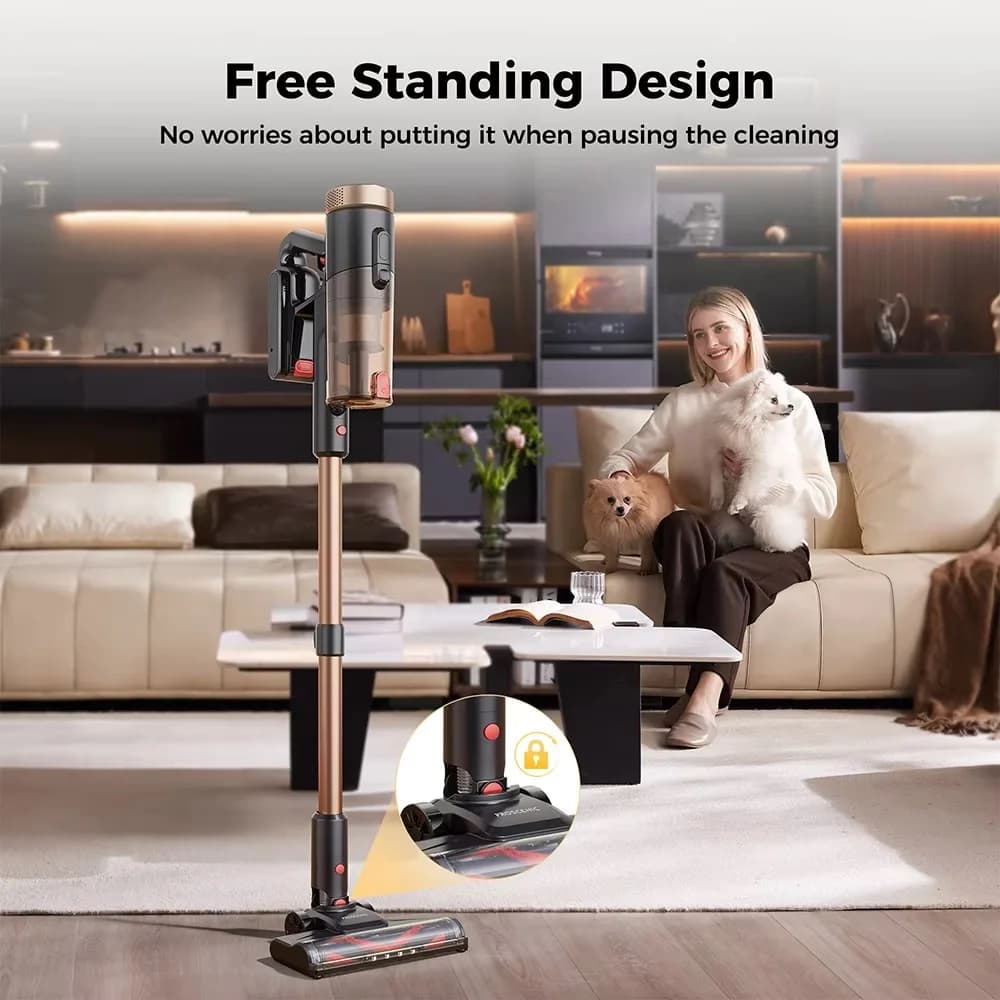 40kPa Suction Proscenic P11 Ultra LED Cordless Vacuum Cleaner,4-Layer Filtration,  40min Runtime, Anti-Tangle Brush