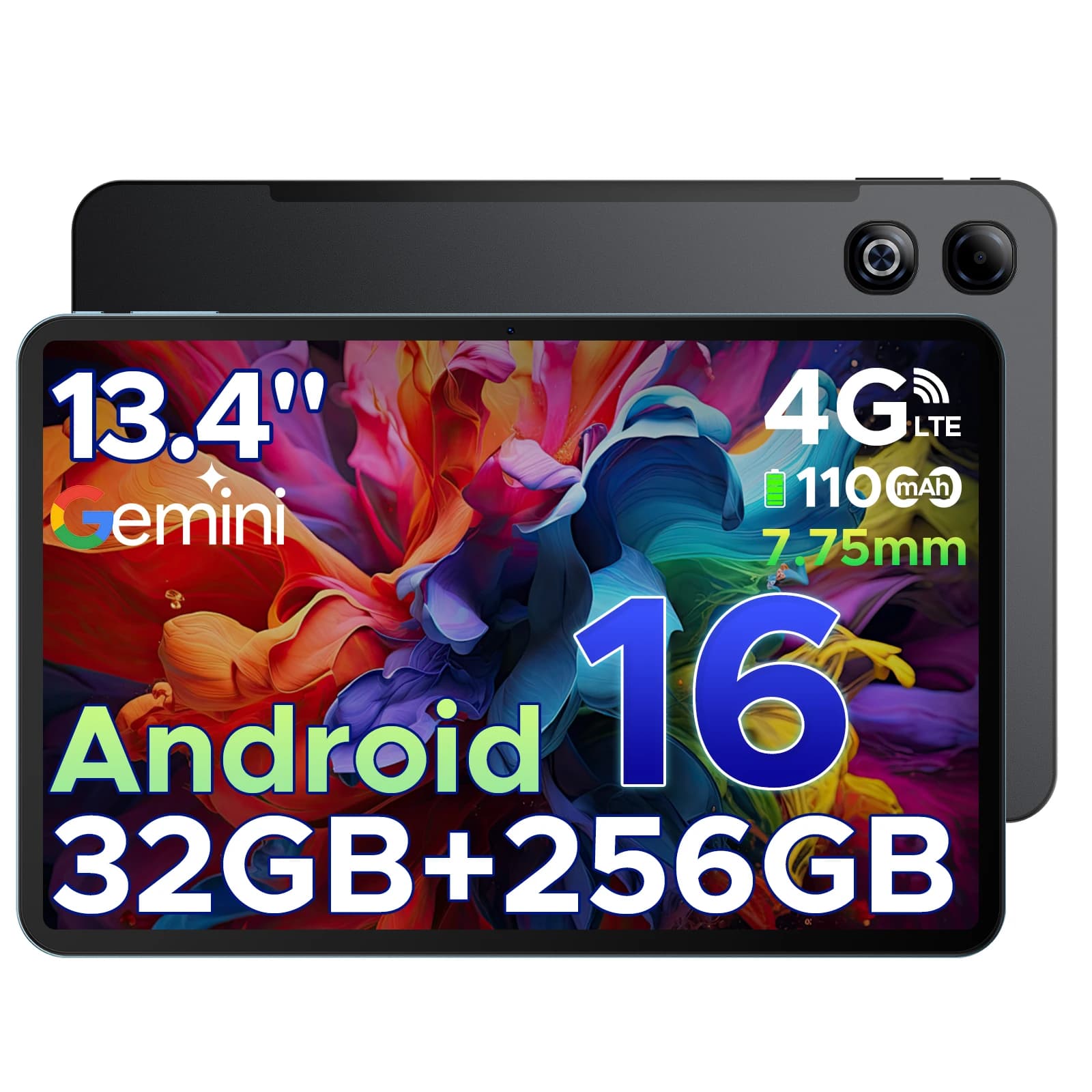 DOOGEE Tab G6 Max 2-in-1 tablet PC Android 16 Gemini AI 13.4'' 32 GB 256 GB 11000 mAh battery 7.7mm Widevine L1