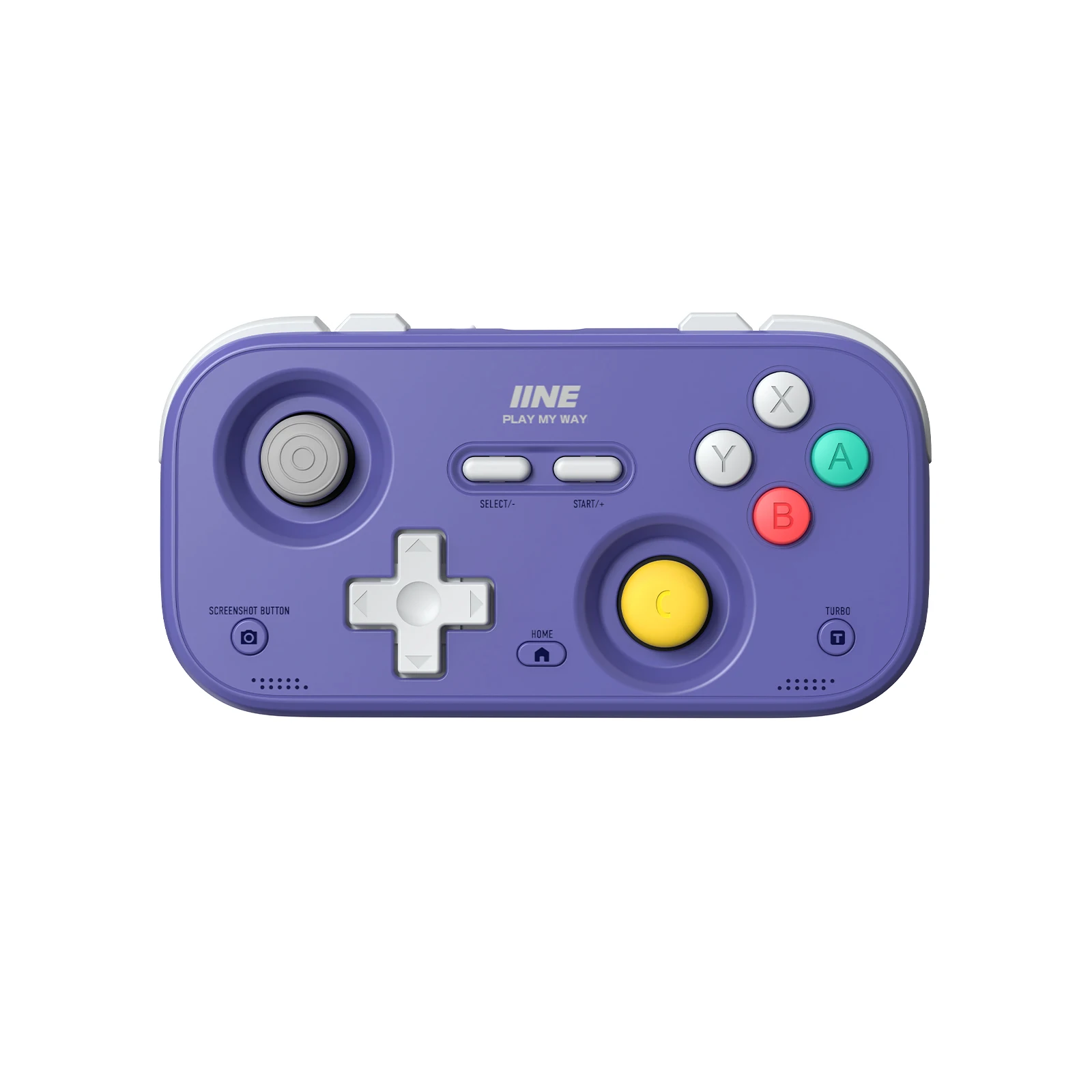 IINE Pocket Retro Game Controller,1000Hz Recessed Stick, Hall Effect Joysticks,Portable Mini Gamepad Customizable Controls