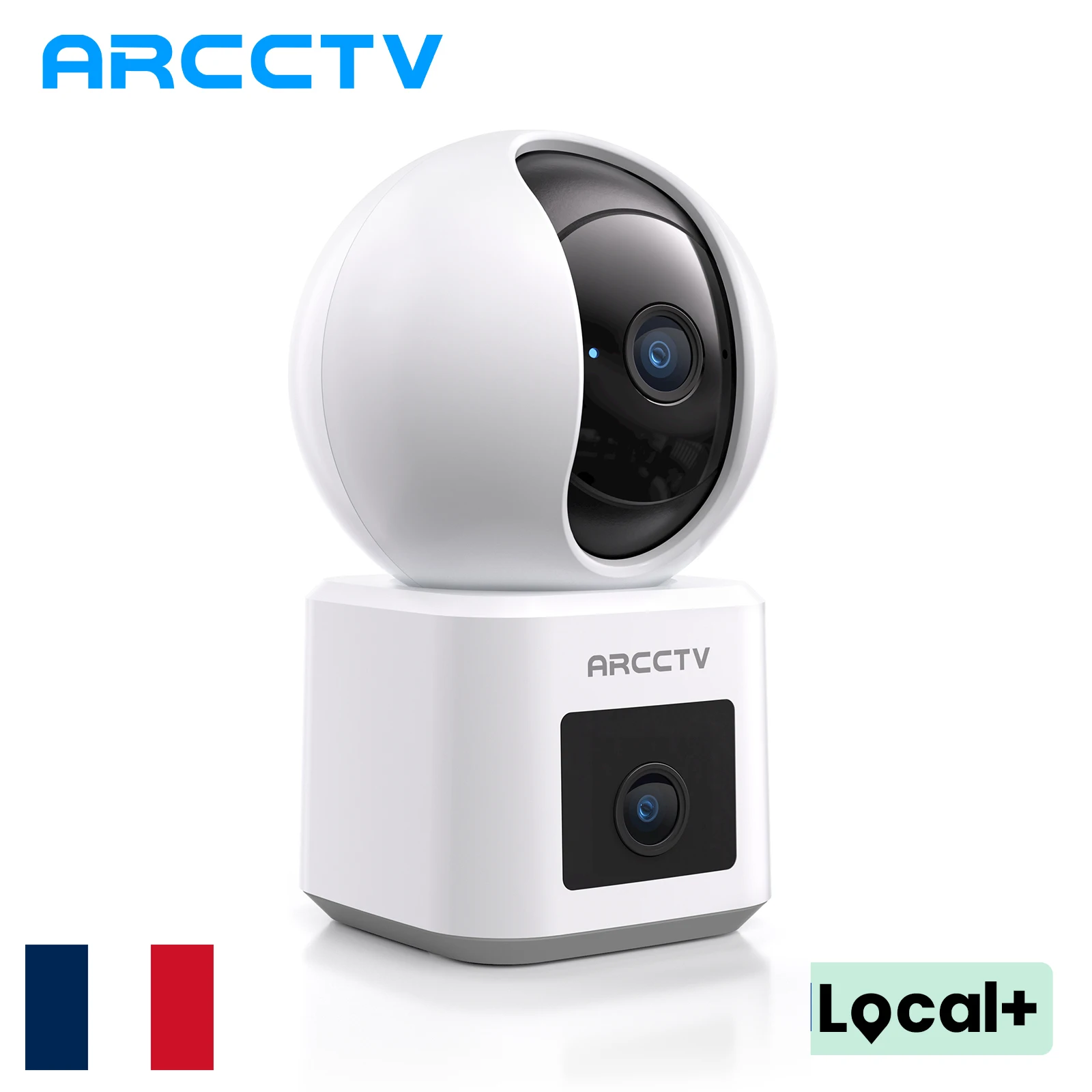 ARCCTV 4MP Dual Lens WiFi Surveillance Camera HD Two Way Talk IR Night Vision Security Wireless Camera 360° View Auto Tracking
