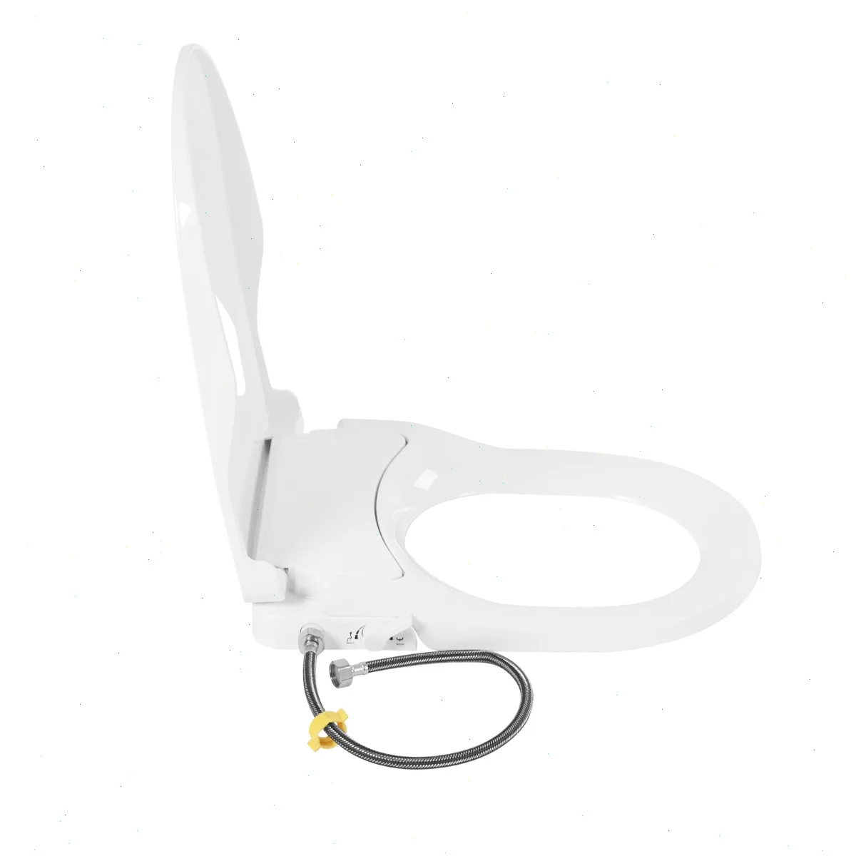 D-shape Non-electric Bidet Toilet Seat, Toilet Seat Bidet Electric, Smart Soft Close Cover, Double Nozzle, Ergonomic PP, Easy Knob Control, Silent Slow Close, Safe No Power, Bathroom Hygiene
