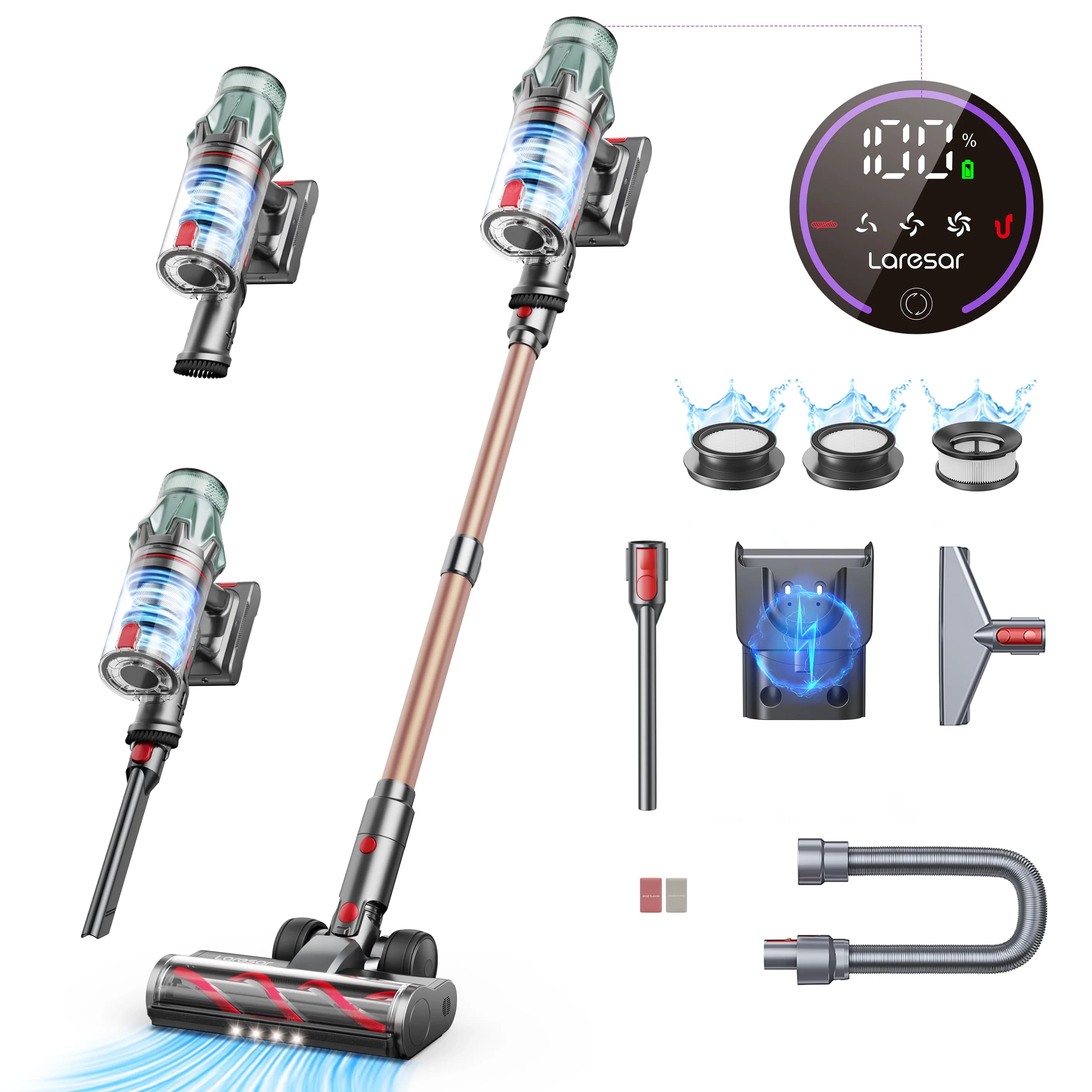 Laresar V7 PRO 600W 65000PA Cordless Vacuum Cleaner Handheld Home Appliance Aromatherapy Function Long Hose Sofa Suction 2026 NEW
