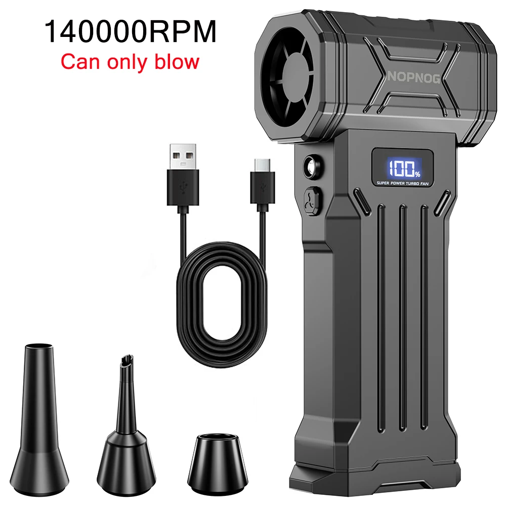 Car Vacuum Cleaner Air Duster Turbo Fan Violent Air Blower Cleaning Tools Electric Auto Accessories Dust Collector for Home Outdoors Camping Truck RV Summer Universal