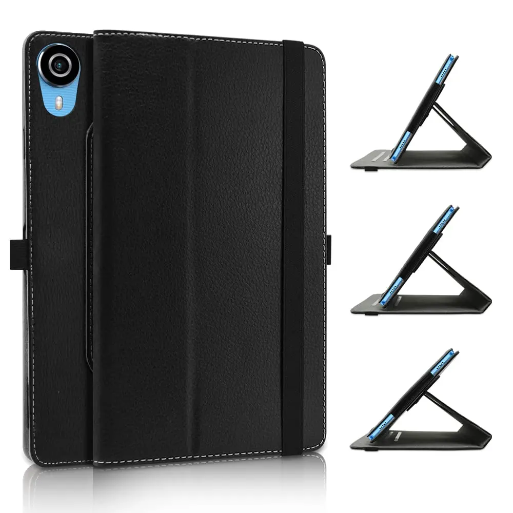 P25T 10 Incent Tablet Case Rotated 360 PU Leather Black, Cover Protective Base Flip Case Accessories