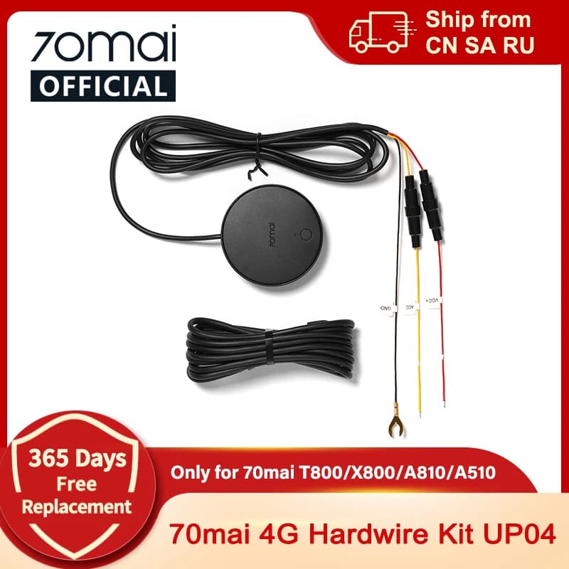 70mai 4G Hardwire Kit UP04 for 70mai T800 A810S A810 A510 X800 X200 4G LTE Module Remote Control Live Streaming 70mai UP04