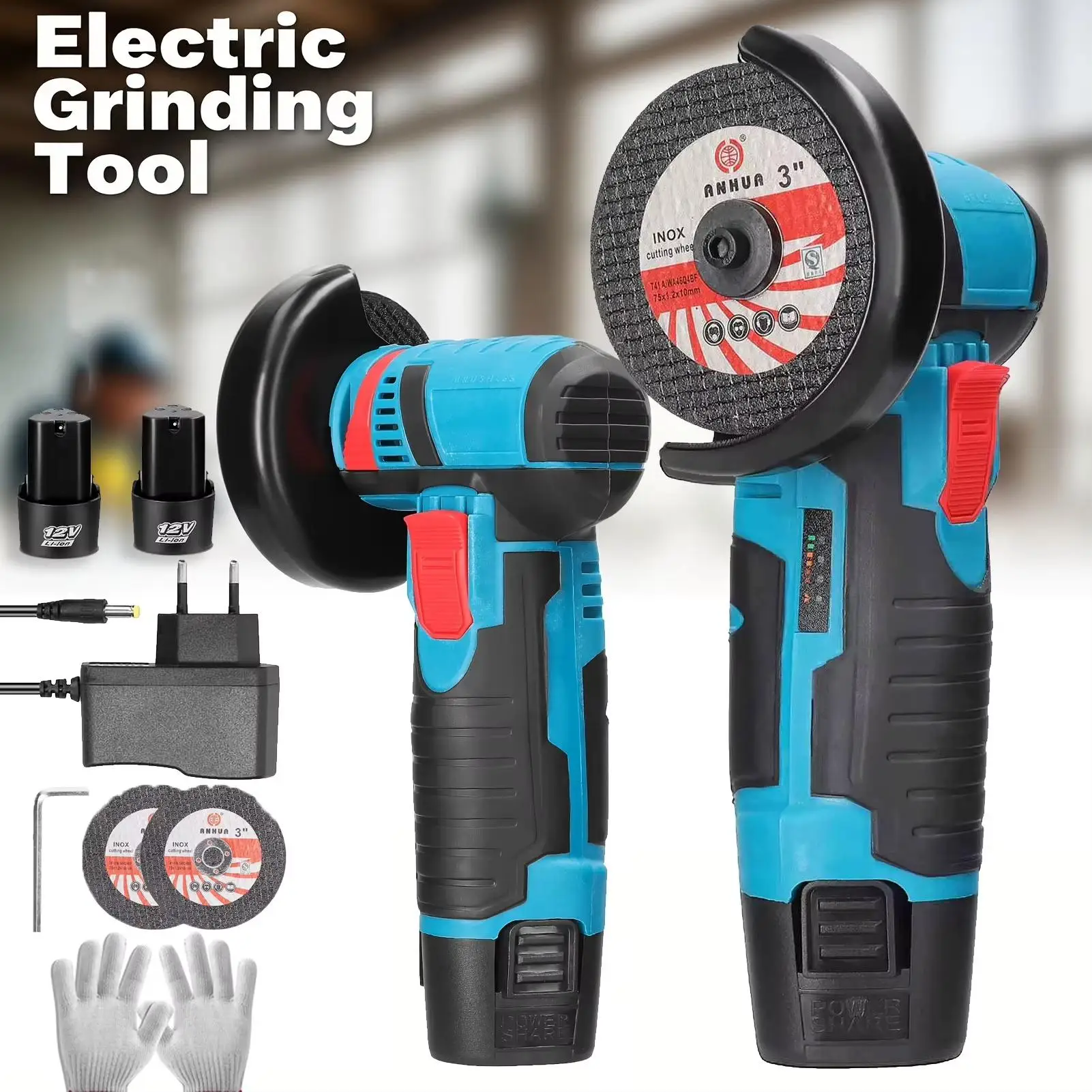Angle Grinder Precision Cordless Grinder for Tight Spaces 12V Mini Power Tools Brushless Design Ideal for Detailed Polishing & DIY Projects