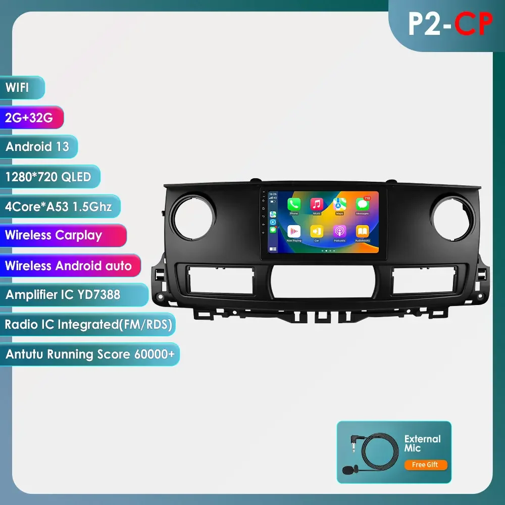 Hizpo AI Wireless Carplay Android Auto for Renault Master 2003-2011 Car Radio Navigation GPS Video Player DSP Stereo 360 Camera