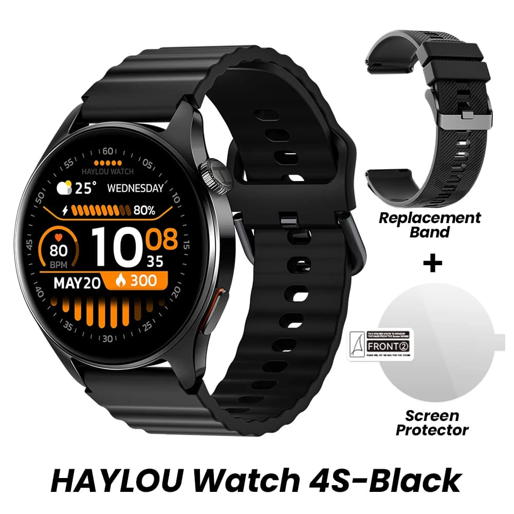 HAYLOU Watch 4S(HF012) GPS Smartwatch 1.43” HD AMOLED 5 Satellite GPS Positioning 120+ Workout Modes Sport Fitness Smart Watch