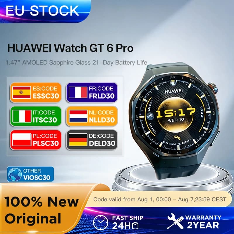 HUAWEI Watch GT 6 Pro 46mm GPS Smartwatch 1.47 inches AMOLED Color  Screen Up to 21 Days of Battery Life