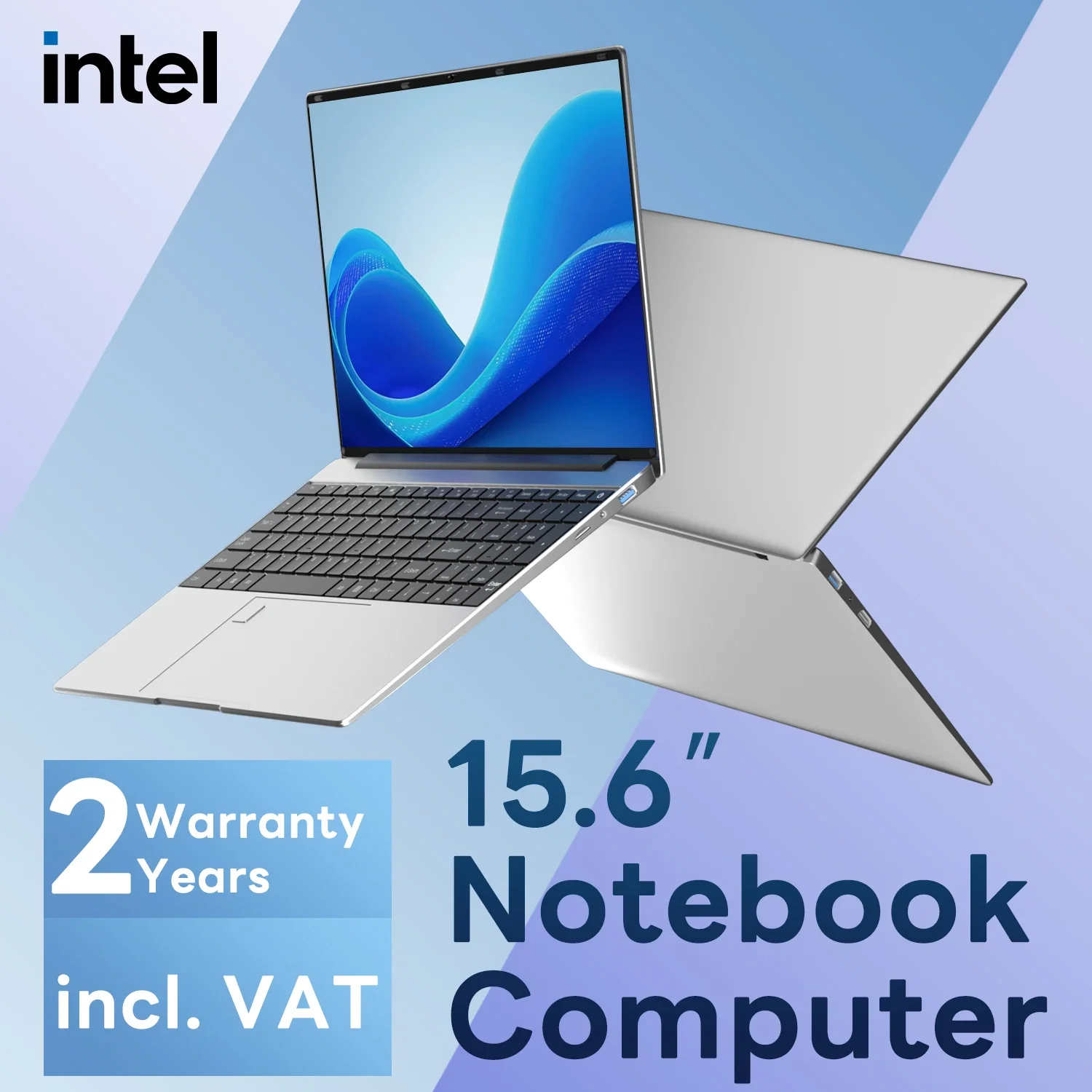 15.6” Laptop Computer FHD Display Windows 11 16GB RAM 1TB SSD Intel N95 Full HD Office PC with Backlight Fingerprint Laptop