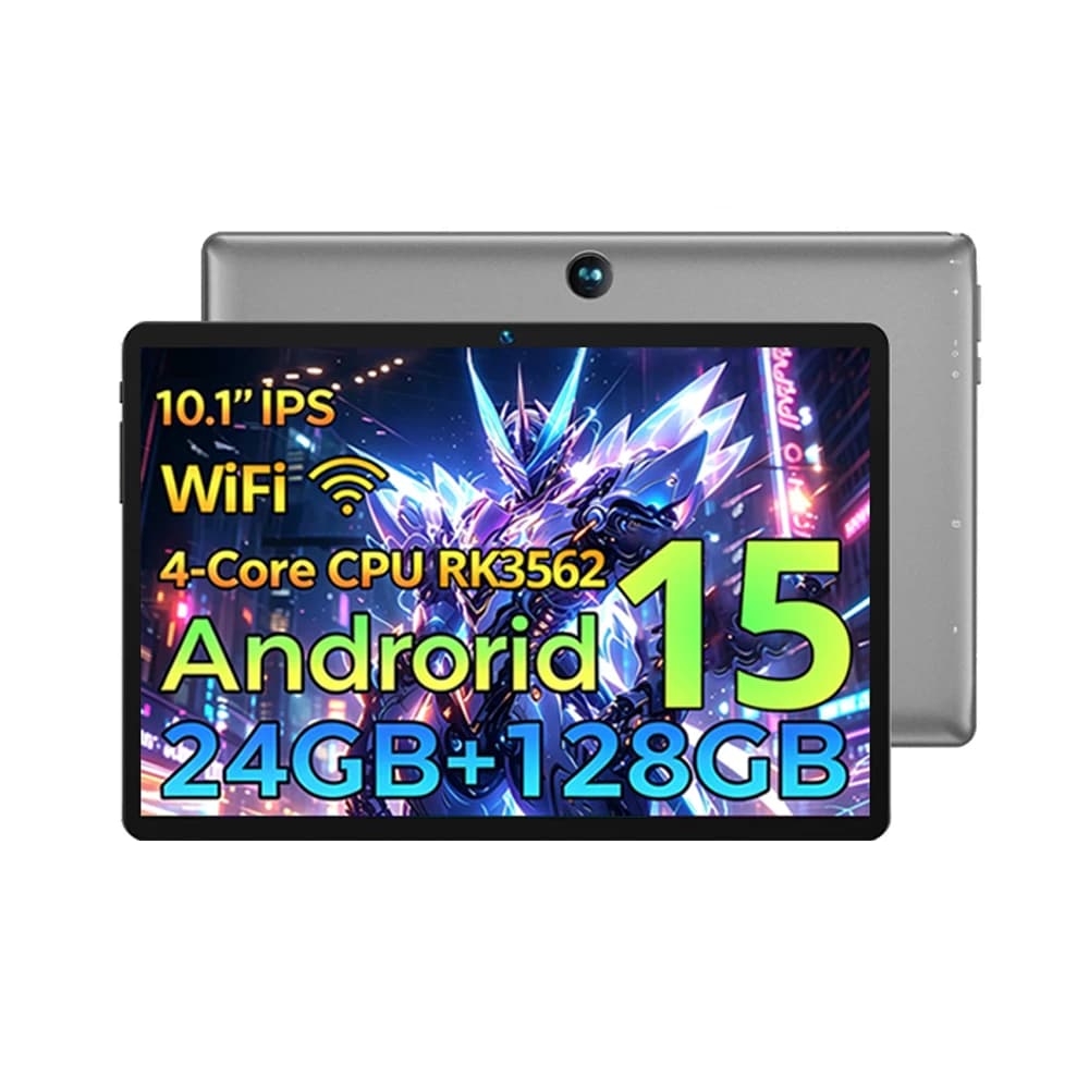 BMAX I9 Plus Android 15 Tablet 10.1'' 1280*800 IPS Rockchip RK3562 2-Core 24GB RAM(4GB+20 Expansion) 128GB ROM 6000mAh Tablets WIFI 6 Bluetooth 5.4 Camera Type-C