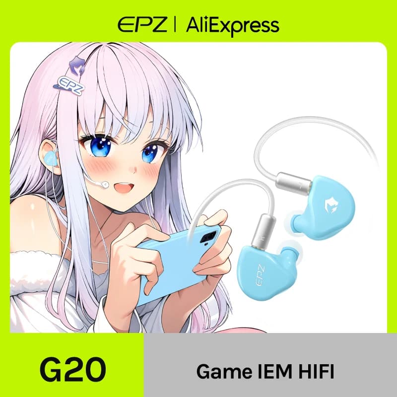 EPZ G20 Wired Earphones HIFI Music IEM In Ear Headphones Gaming Headset Type C 1.8M/3.5MM Earphone Cable