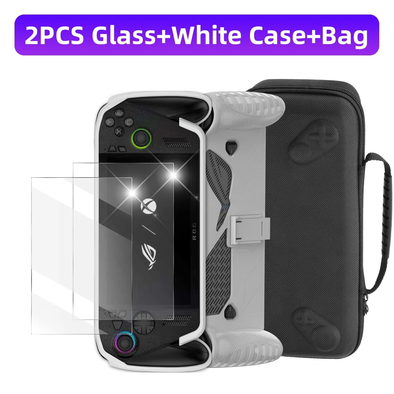 3 in 1 Accessories Kit for ROG Xbox Ally / Ally X Protective Case with Screen Protector and Carrying Bag Travel Storage