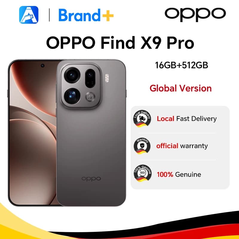 Eu version OPPO Find X9 Pro 16GB+512GB smartphone,android 5g ,MediaTek Dimensity 9500 7500mAh Battery 80W SUPERVOOC 6.78inches 2772*1272 Pixels 50MP  OIS Camera NFC Wi-Fi 7 Bluetooth 6.0 GPS