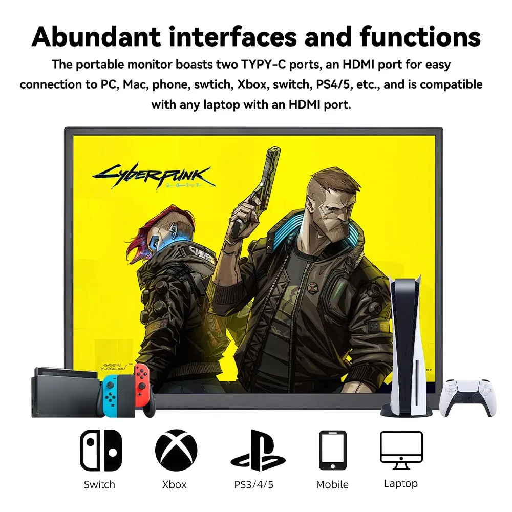 SOYO 10.5-inch Monitor 1280P 100% sRGB 15:10 low blue light Xbox PS4/5 PC mobile laptop extension SY10FN60