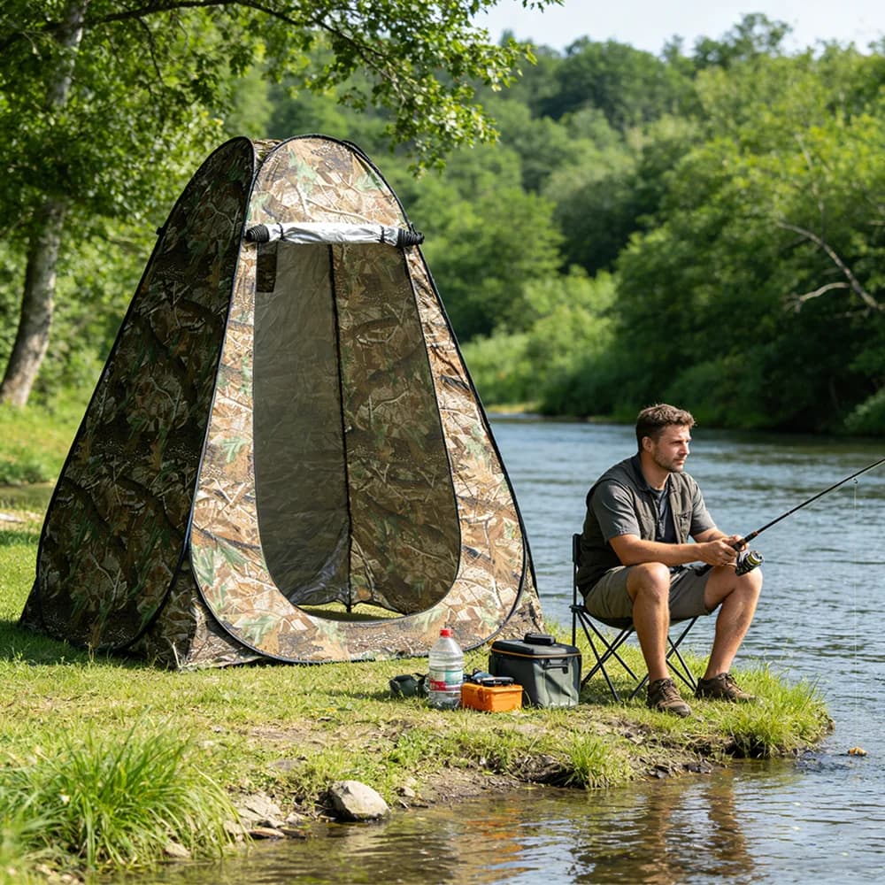 1.5*1.5*1.9m Outdoor Camping Tent Dressing Room Tent Shower Tent Storage Cabinet/Fishing/Photography Tent Camping Beach Shower Toilet Changing Tent