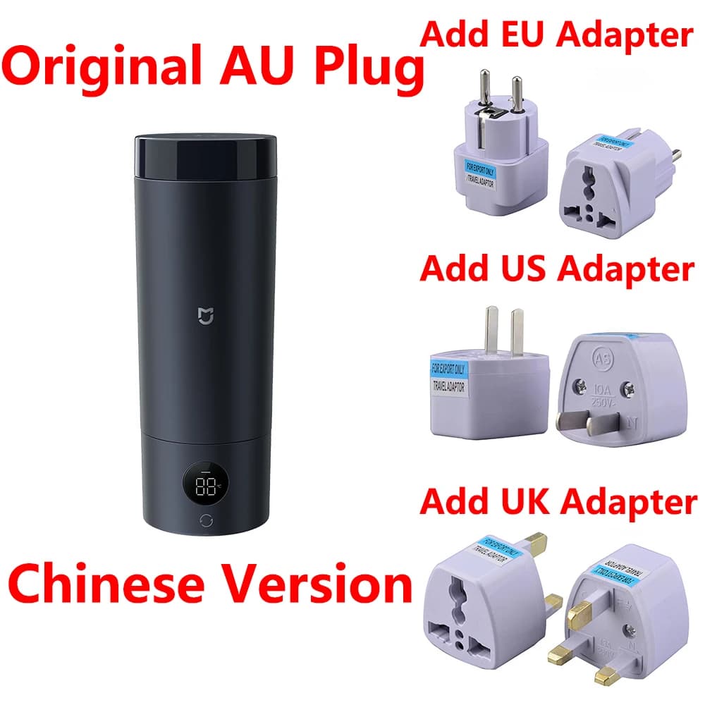 Original MIJIA Portable Electric Kettle 2 Thermos Cup Fast Water Boiler 350ml Smart Temperature Insulated Kettle Travel (CN)