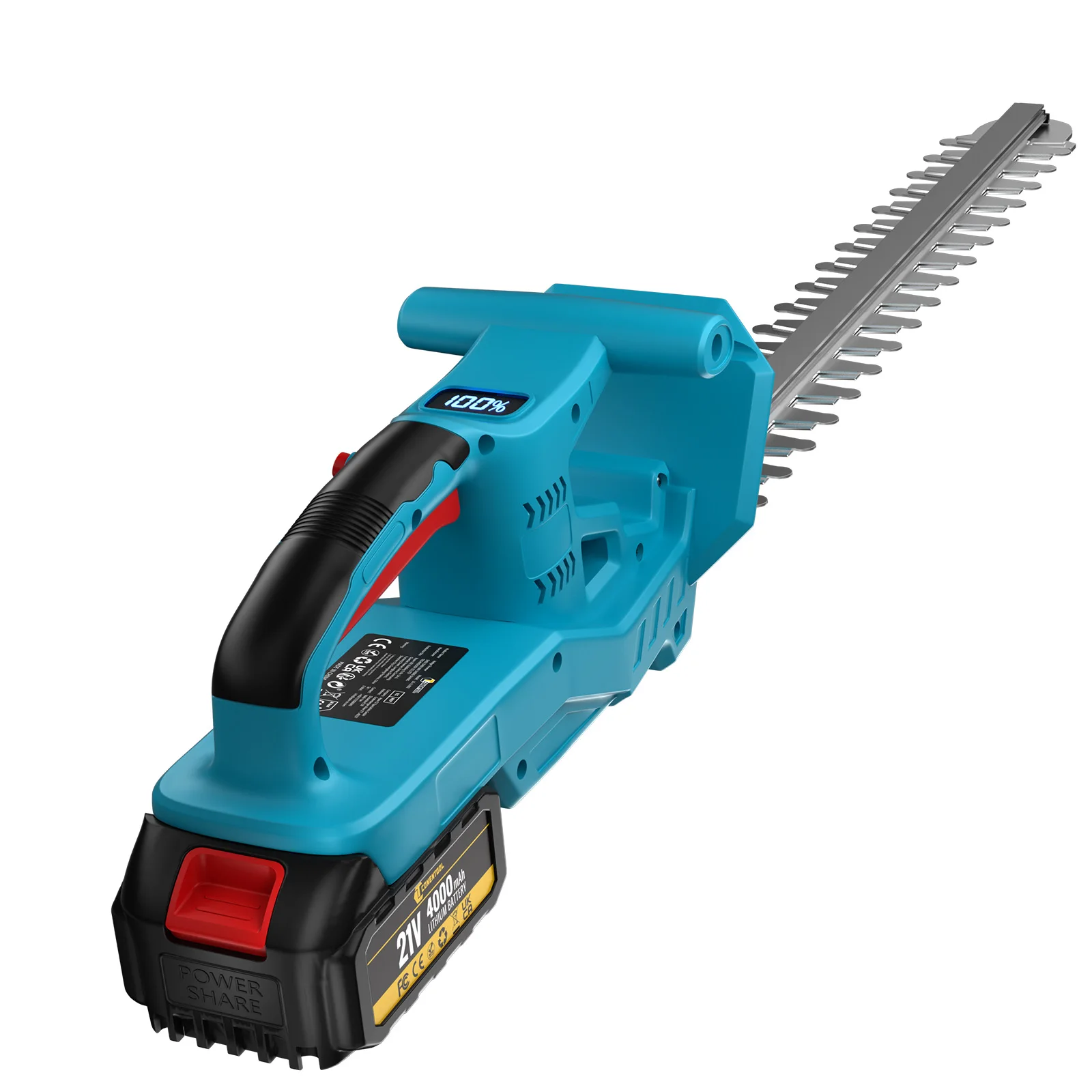 CONENTOOL 22 Inch Cordless Electric Hedge Trimmer Handheld 56cm Lawn Mower Landscaping Hedge Pruner For Makita 18V Battery Pin