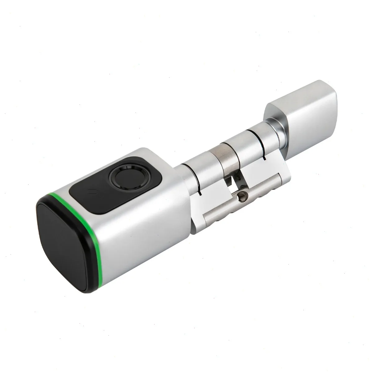 Smart Door Lock, Electronic Door Lock, Fingerprint Smart Door Lock, 60mm Cylinder, App Control, RFID Key, Multi-User, Silver