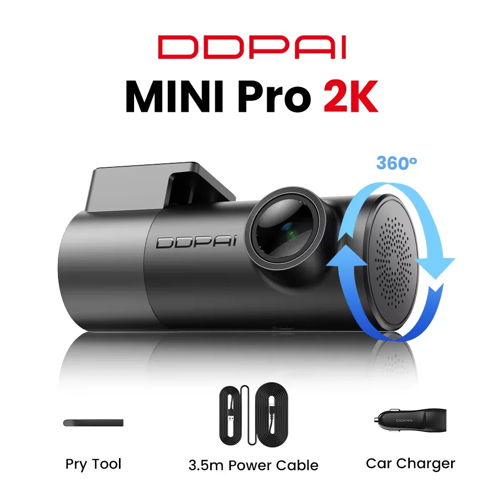 DDPAI MINI Pro Dash Cam 3K HDR 1620P Car DVR with WiFi Night Vision WDR Voice Control 24H Parking Monitor 143° FOV
