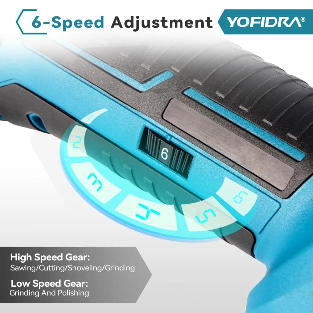 YOFIDRA Multifunction Tool Oscillating Multi-Tools Variable Speed Renovator Electric Trimmer Saw Tool For Makita 21V Battery Pin