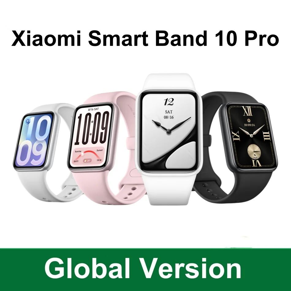 Original Global Version Xiaomi Smart Band 10 Pro Smartband 1.74" Display GPS Blood Oxygen Sport Smart Watch Bracelets Mi Band