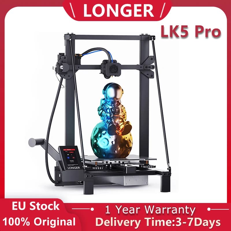LONGER LK5 Pro 3D Printer FDM 0.4mm Precision Laser Spot 4.3 inch Full Color Touch Screen 300*300*400 mm Area With LCD Screen