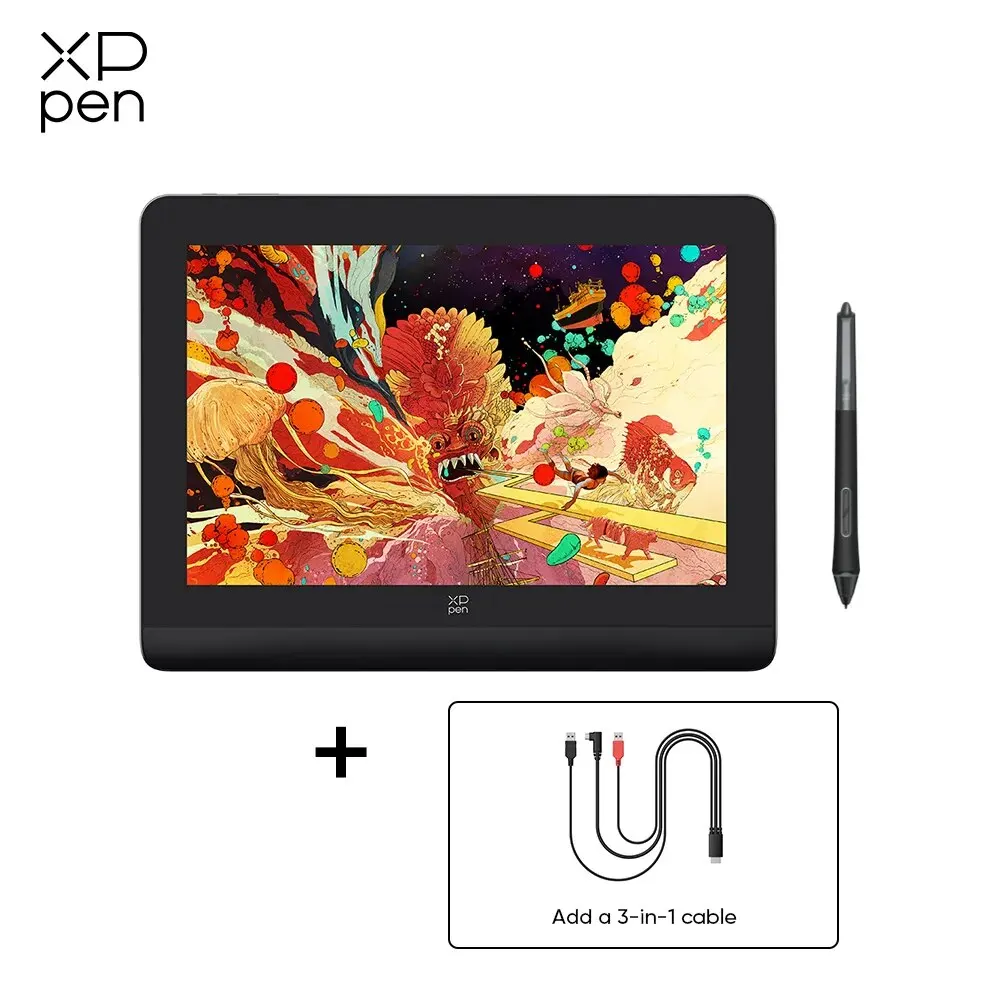 XPPen Artist Pro 14 16 (Gen 2) Graphics Tablet Monitor 16K Pressure Level Drawing Pen Display with X3 Pro Stylus Support Android