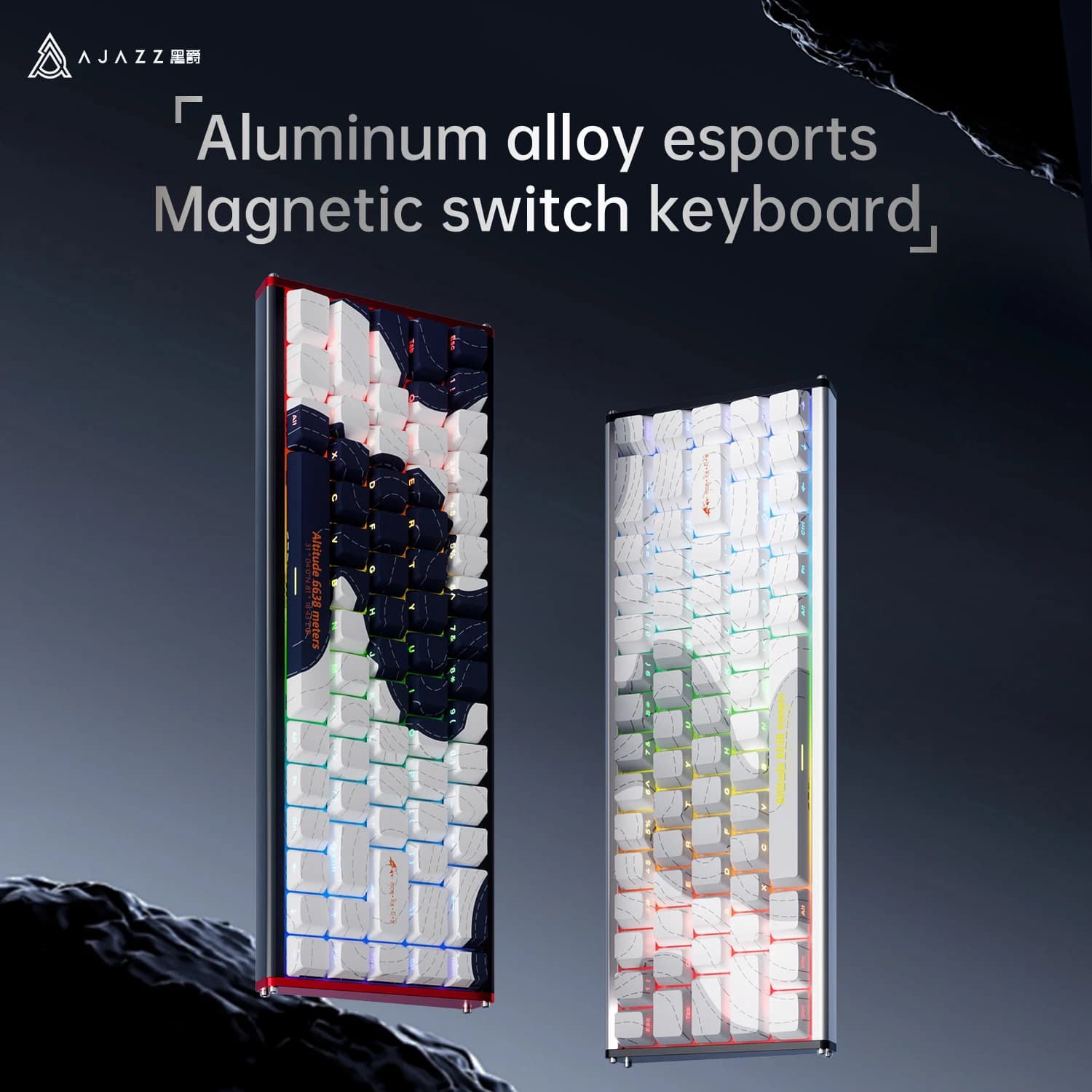 AJAZZ ALUX68 PLUS Aluminum Rapid-Fire Gaming Keyboard with Magnetic Switches, Wired Hall Effect Keyboard, 8K Polling Rate