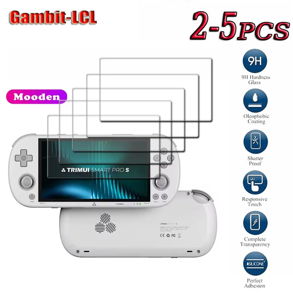 2-5PCS 9H Tempered Glass For Trimui Smart Pro S Handheld Game Console ON SmartPro S SmartProS 4.96" Screen Protector Cover Film