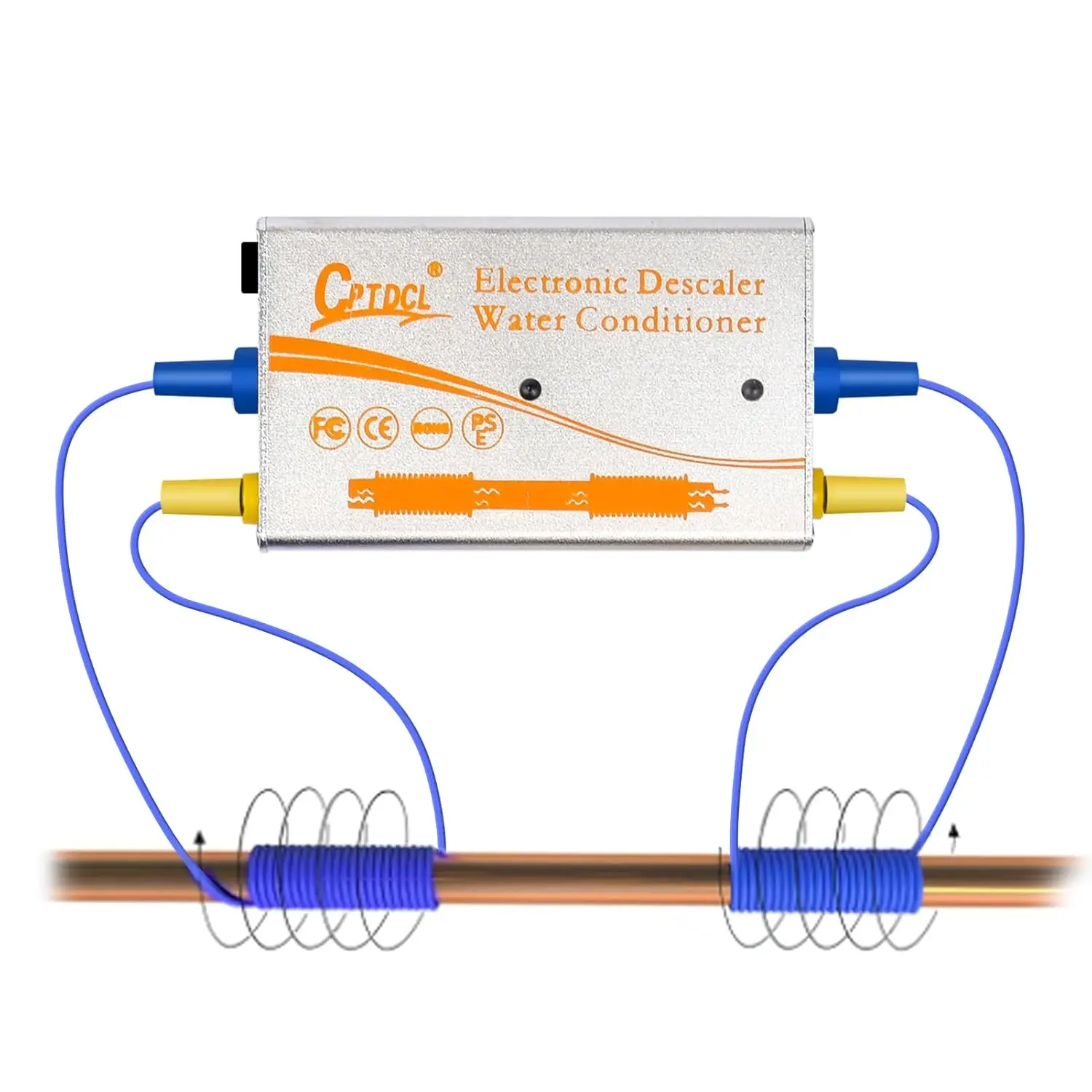 Electronic Water Descaler System   Water Descaler, Alternative Electronic Salt-Free Hard Water Conditioner, Alloy Shell