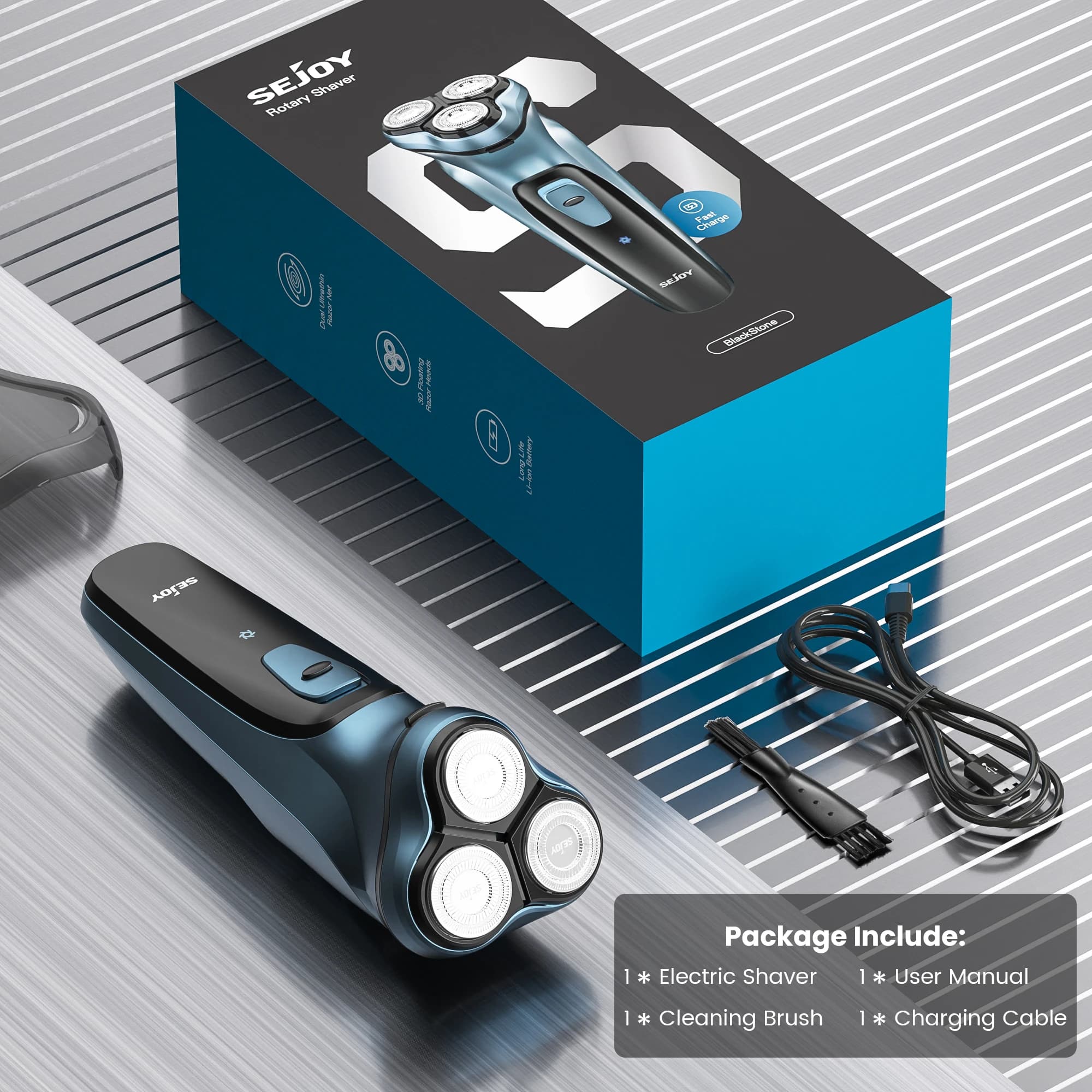 Sejoy Floating Electric Shaver for Men Rechargeable Electric Razor Shaving Machines Mens with Electric Hair Trimmers