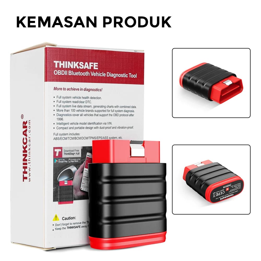 THINKCAR Thinksafe Bluetooth OBD2 Scanner OEM Full System Diagnostic Scan Tool for iOS/Android Check Engine Light Fault Car Code