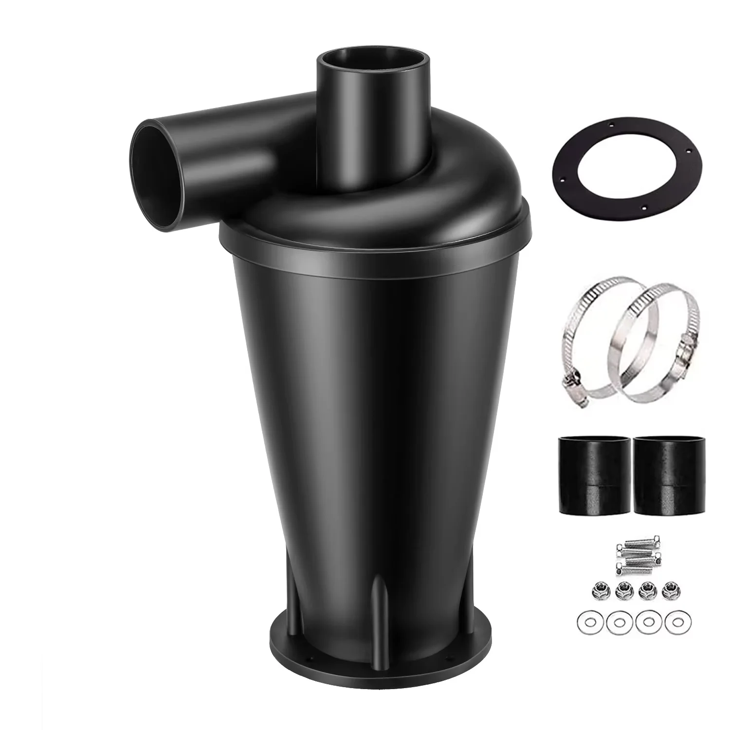 Double Filtration Cyclone Dust Collector 50mm/2'' DIY Turbocharged Woodworking Filter Industrial Separator Collector Canister