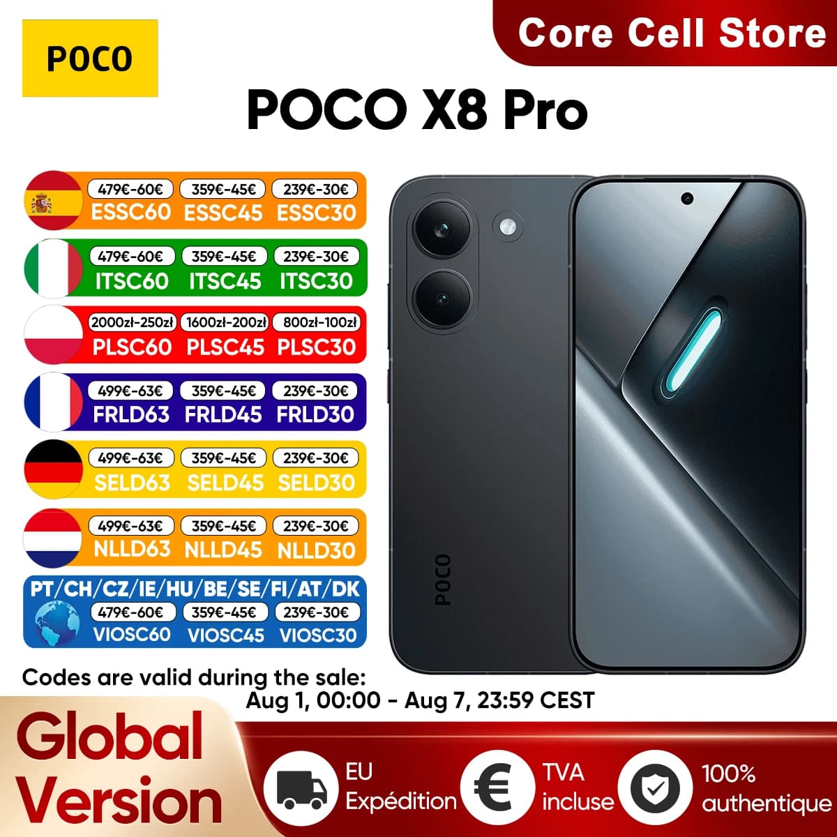 POCO X8 Pro - Smartphone 6.59 "Dimensity 8500-Ultra, 6500 mAh battery, 50MP Sony IMX882 Sensor with OIS