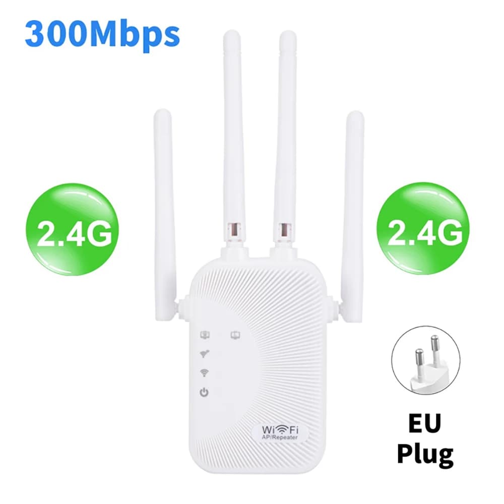 Kebidumei 1200Mbps WiFi Repeater 2.4G 5G Amplifier Home Office Network Range Extender WiFi Signal Booster Wireless Wi-Fi Router