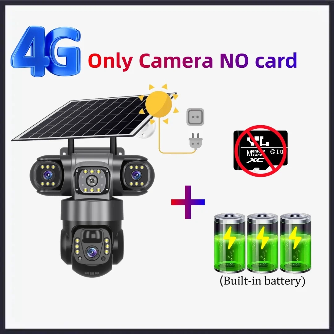 V380 Pro 4G SIM Solar Camera 15MP 8K with 3 lenses Outdoor CCTV Waterproof Night Vision Two-way Intercom V380 PRO Mobile Camera IP Camera Multiple Installation Methods This WiFi camera supports side mounting and ceiling mounting.