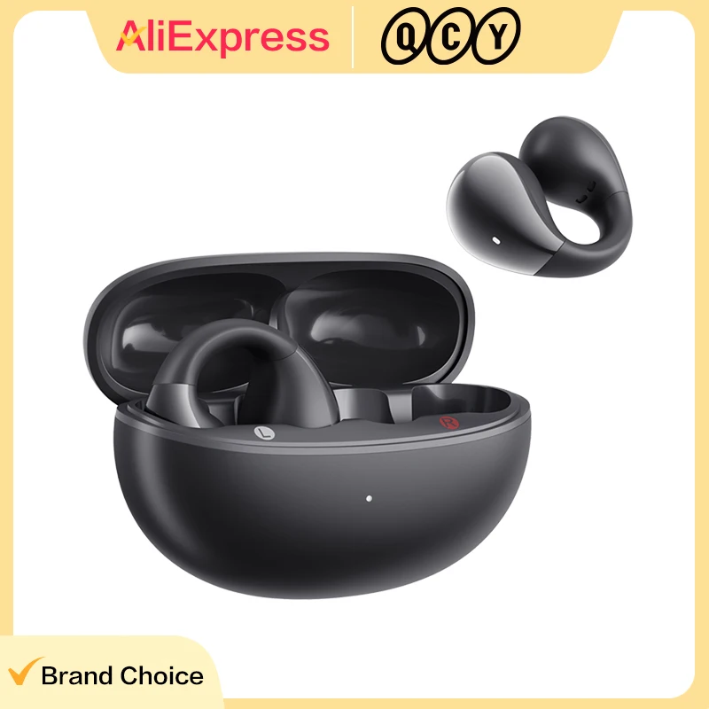 QCY Crossky C30 Ear Clip Earphones Bluetooth 5.4 Wireless Open Ear Sports TWS Earbuds Dual-Connection Headphones